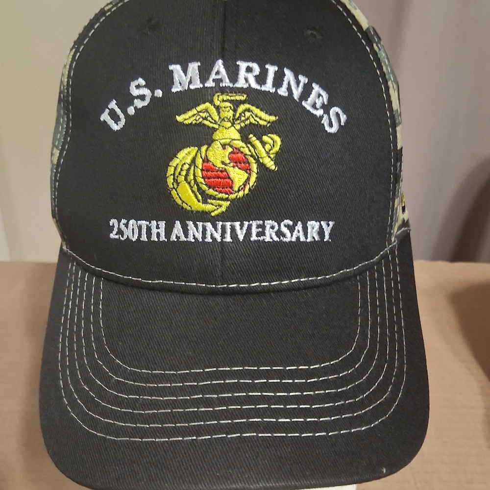 250th Anniversary U.S. Marines Black & Camo Hat